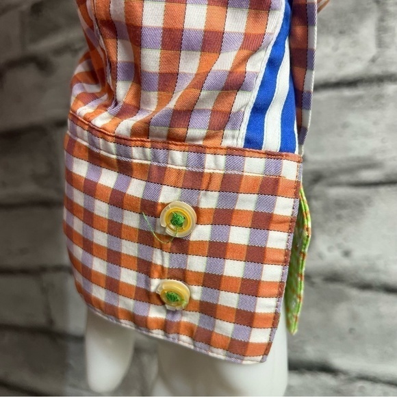 Robert Graham X Flip Cuff Checked Gingham Button Down Shirt - Picture 10 of 11